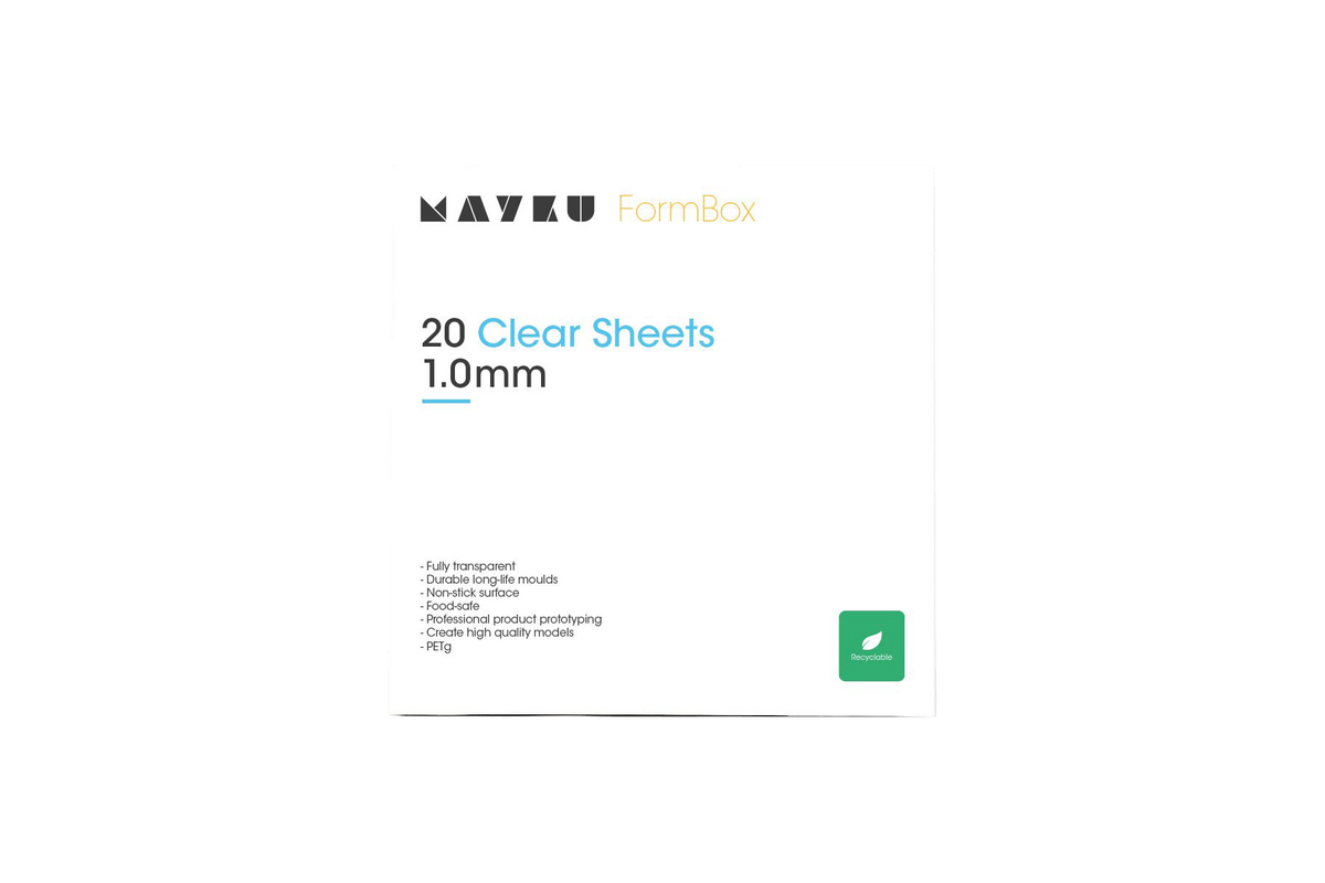 Clear Sheets 20 pack Thermoplastic PETG