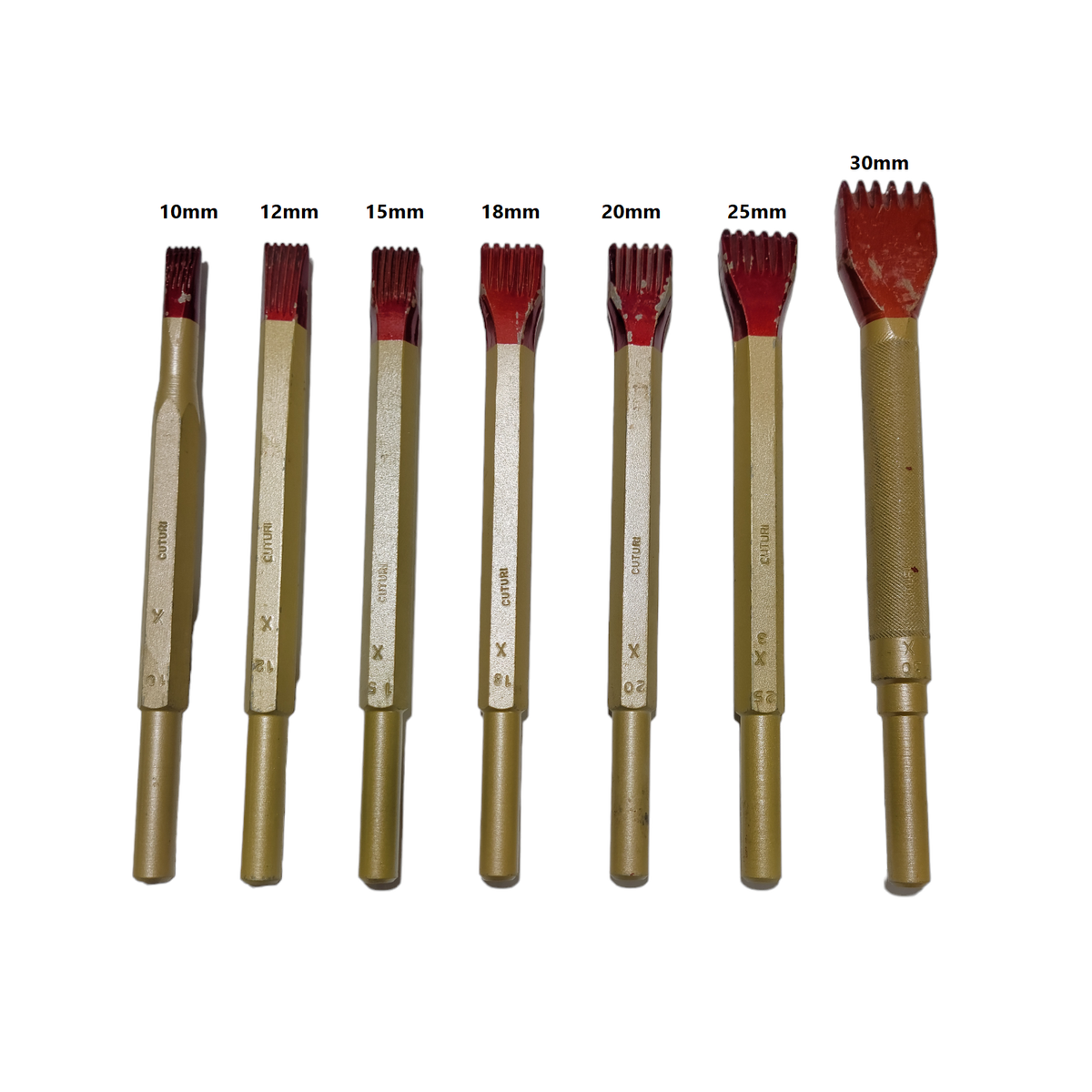 Carbide Pneumatic Tooth Chisels (12.5mm 1/2" shank)
