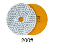 4" (100mm) Diamond Wet/Dry Velcro Polishing Discs (50-400 grit ) Set of 4