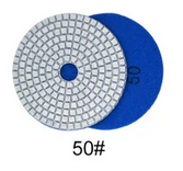 4" (100mm) Diamond Wet/Dry Velcro Polishing Discs (50-400 grit ) Set of 4