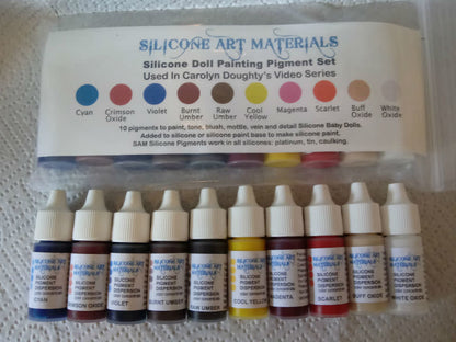 Set Pigmen Lukisan Anak Patung Silikon Set 7ml 10pc