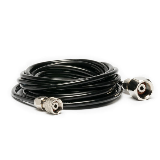 Manguera de aerógrafo de tiro recto de 10' con conector para aerógrafo Iwata y conector para compresor de 1/4"