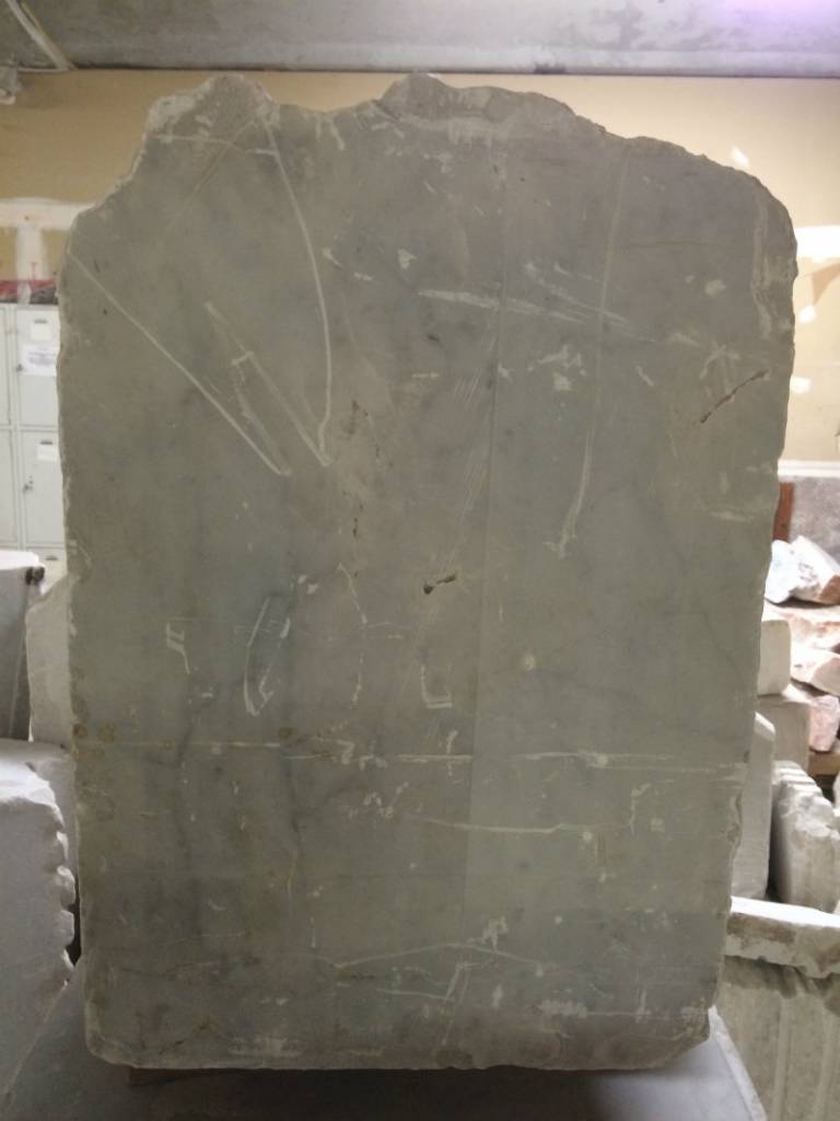 670 paun Carrara Bianco biru/kelabu 21x21x17 #341015