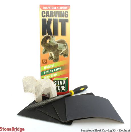 Soapstone Carving Kit - Elephant