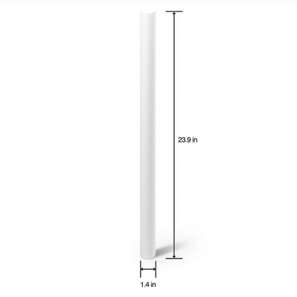 White Bead EPS Foam Rods 1.5'' x 24" 3 Pack