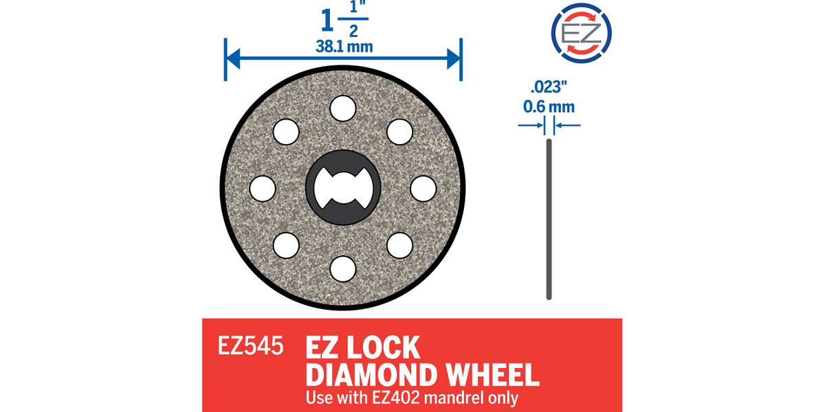 EZ Lock™ 1-1/2" Roda Berlian #EZ545