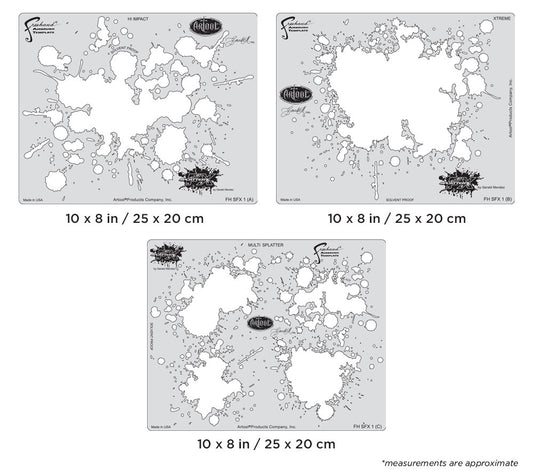 Artool Splatter FX Freehand Airbrush Template by Gerald Mendez