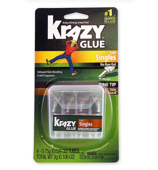 Krazy Glue w/Skinguard Sekali Pakai 4pk