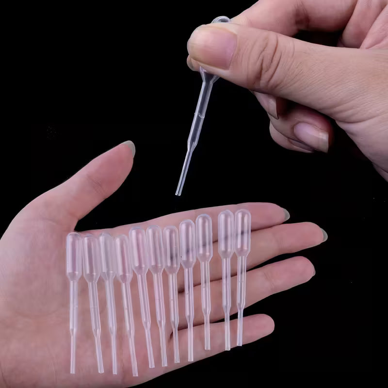 25Pcs Clear Plastic Mini Pipette Disposable Dropper 2ml