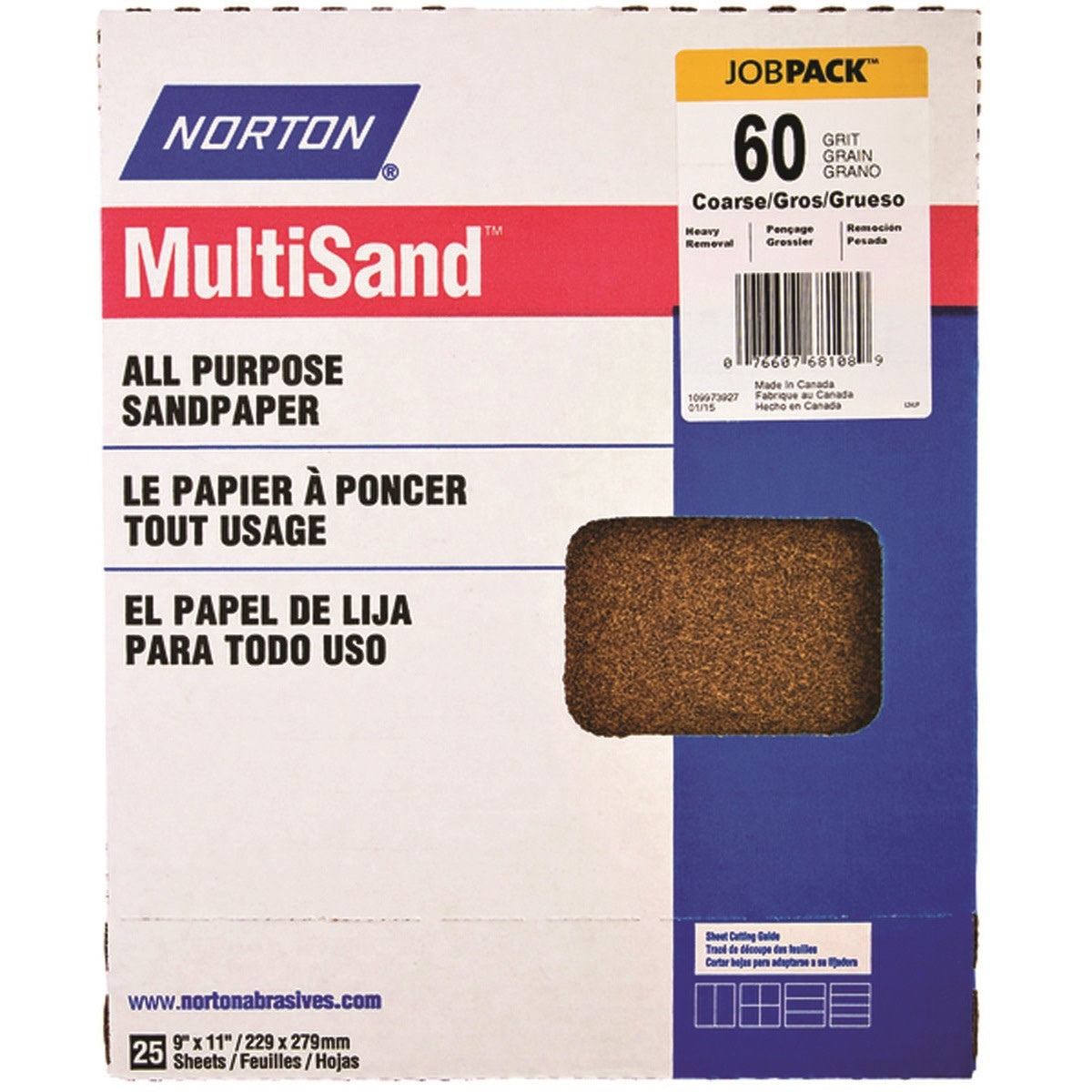Multisand Aluminium Oxide 60D 9"x11" 25pk