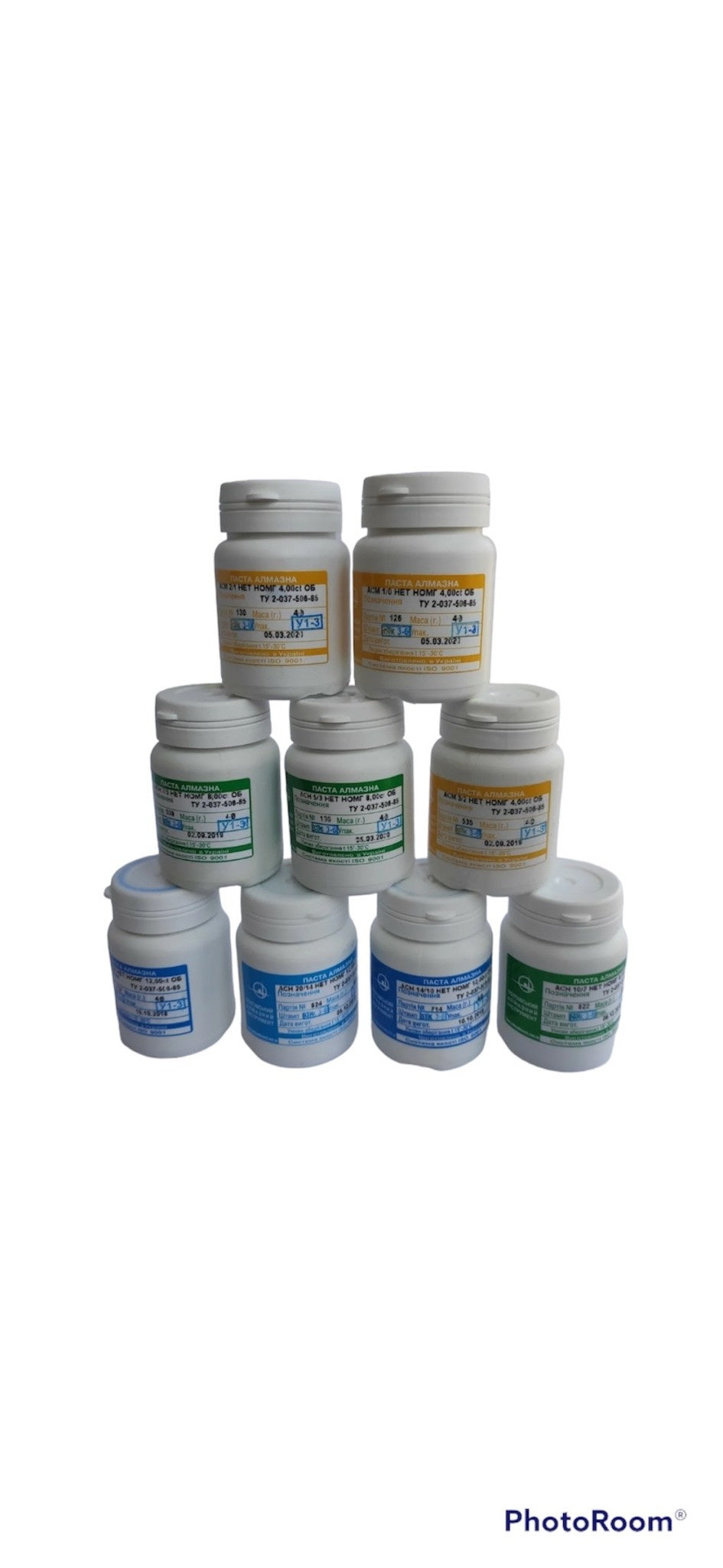 Diamond Lapping Pastes 40g set 9