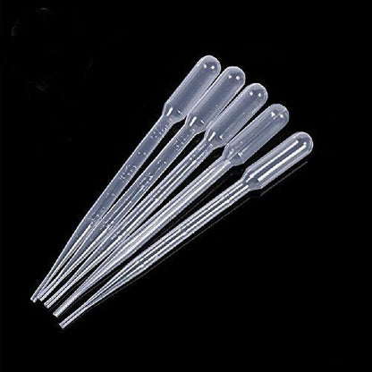20Pcs Clear Plastic Transfer Pipette Disposable Eye Dropper 3ml