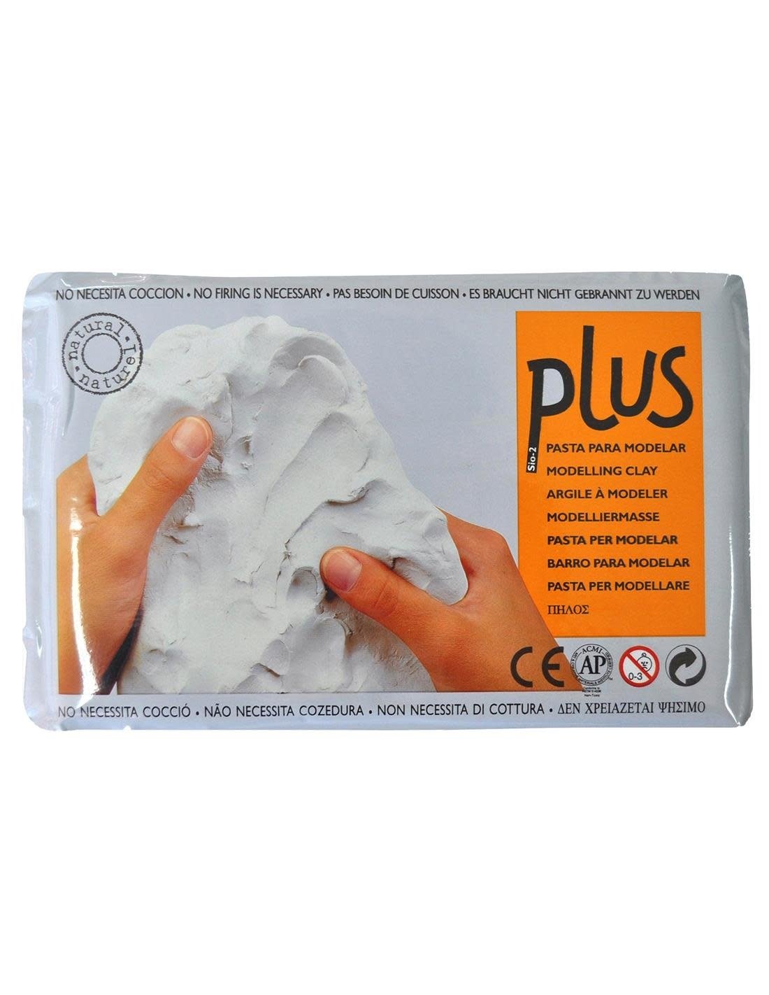 PLUS Arcilla Autoendurecible Blanca Natural