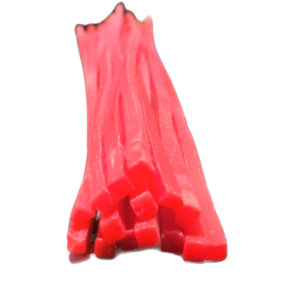 Pepejal Segiempat Merah Lilin Sprues