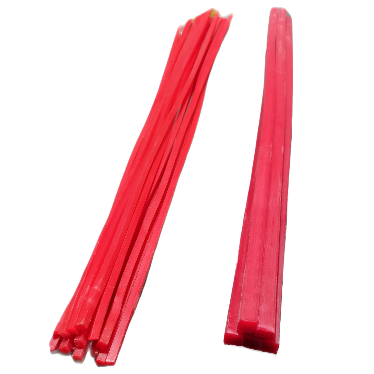 Pepejal Segiempat Merah Lilin Sprues