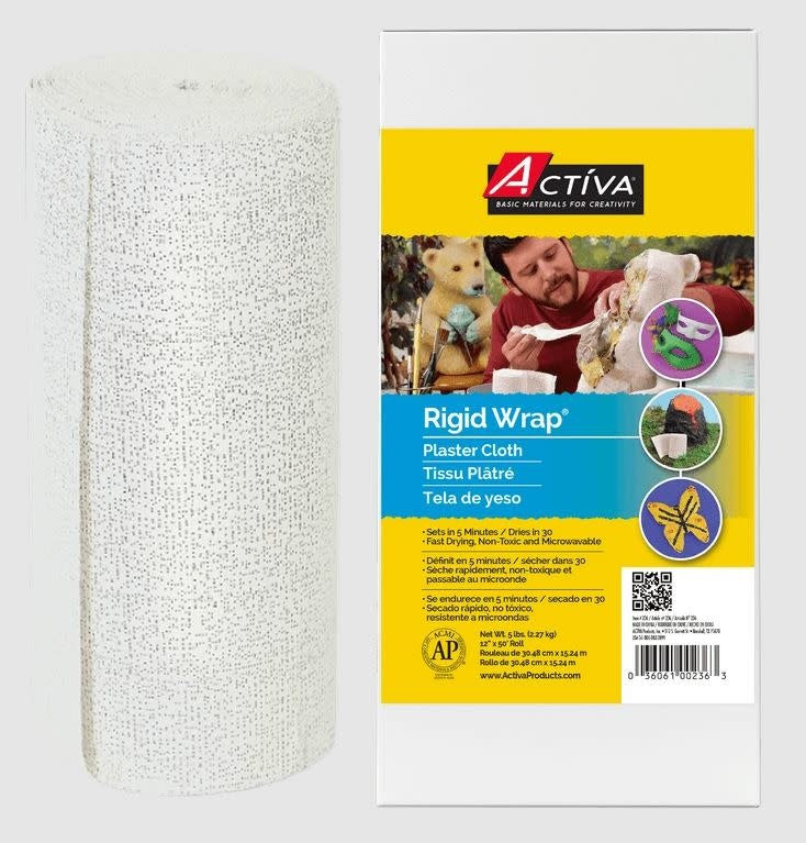 Kain Plaster Balut Tegar, Gulungan 12 inci x 50 kaki