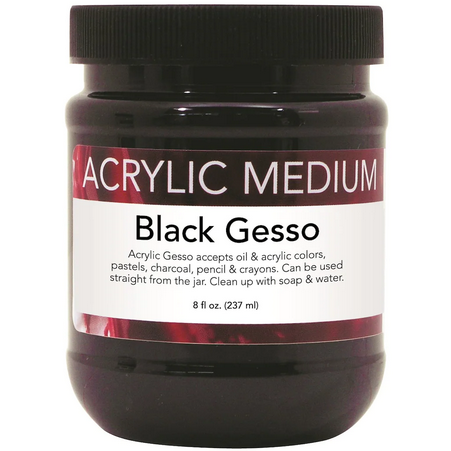 Black Gesso Acrylic Medium 8oz