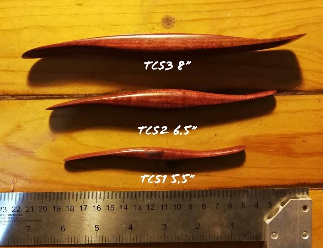 A Set of 3 Hardwood Handmade Tools