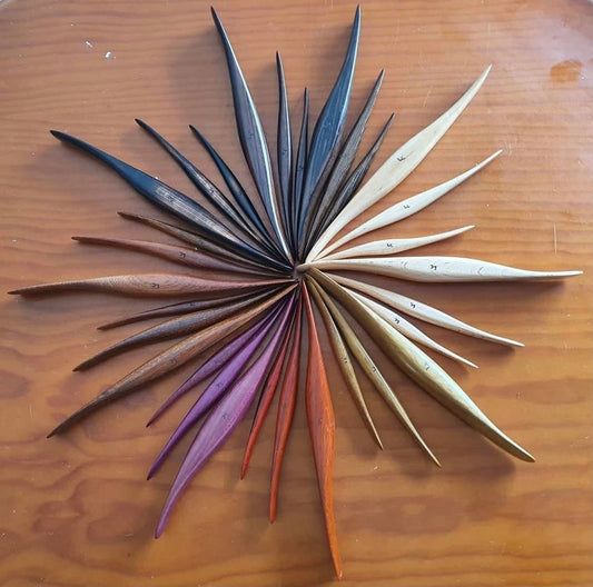 Satu Set 3 Alat Buatan Tangan Kayu Keras
