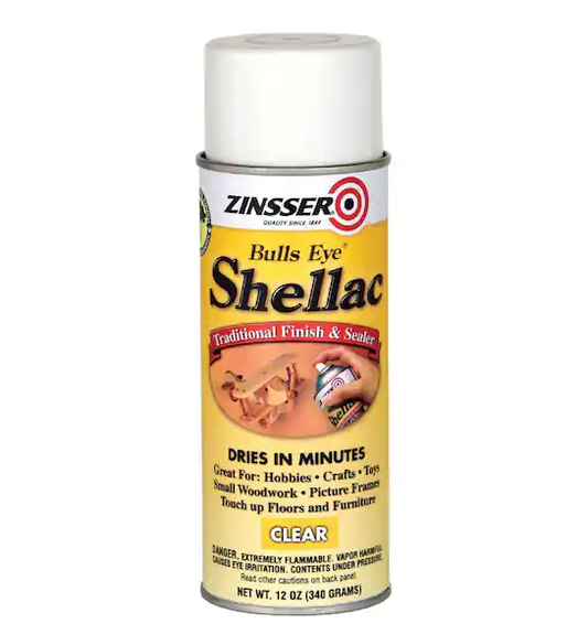 Lata de aerosol transparente Shellac de 12 oz