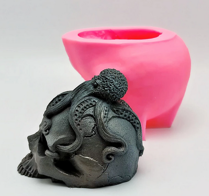 Tengkorak dengan Acuan Silikon Octopus