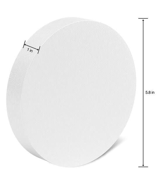 White Bead EPS Foam Disc 6"x1"