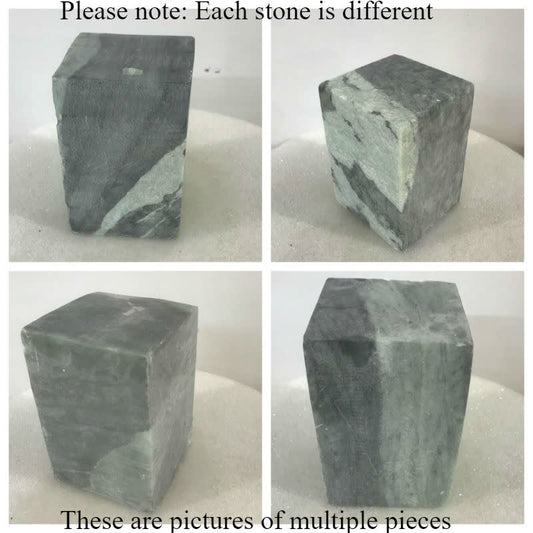 Bloque de esteatita india gris/verde de 35 lb 6x6x9
