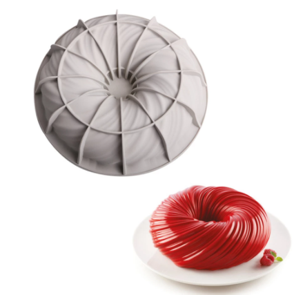 Molde de silicona en espiral grande de 9 pulgadas