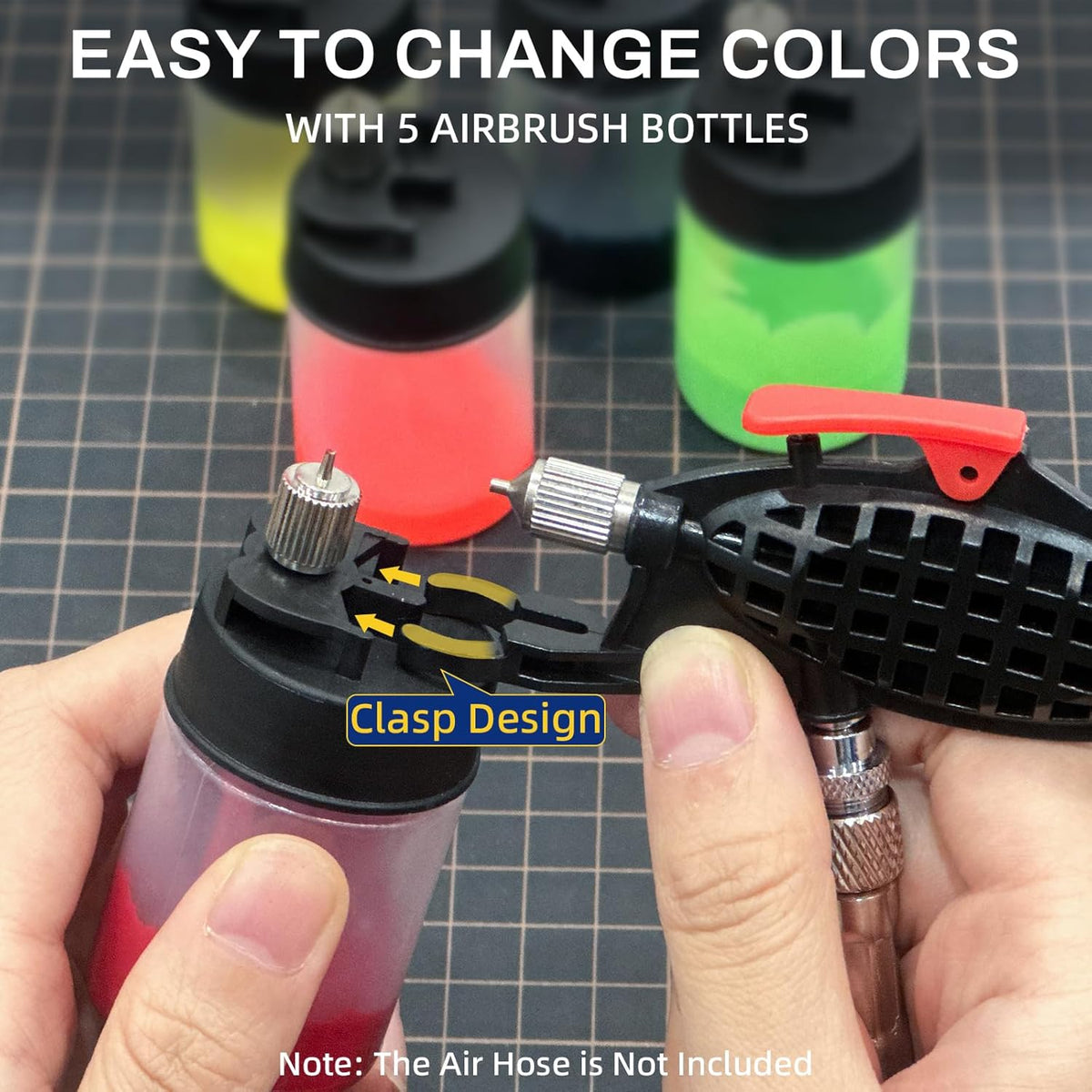 Airbrush Economy Kit 5 Quick Change Bottles