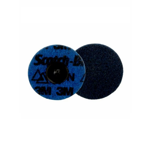 Scotch-Brite™ Roloc™ Cakera Permukaan Permukaan Ketepatan 3" TR Biru Sangat Halus (10 Pek)