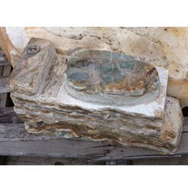 Batu Onyx Berjalur Biru Ukiran 22''x12.5''x9'' Batu 196lb